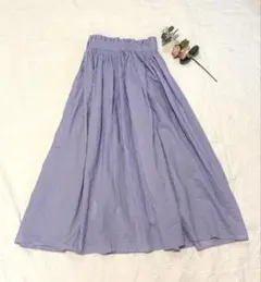 【美品】To b. アニエスベー　ロングスカート　フレア　くすみパープルのサムネイル