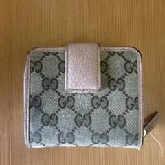 グッチ GUCCI 二つ折り財布 GG キャンバス ピンク