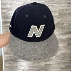 new balance ネイビーキャップ グレーつばのサムネイル
