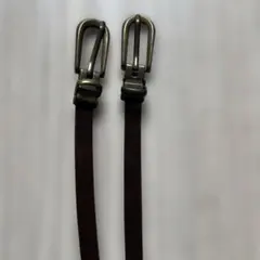 ダークブラウン レザー ベルト スタッズ付き