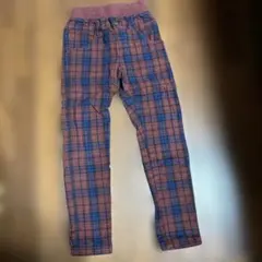 チェック柄長ズボン