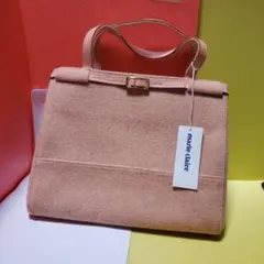 marie claire アルパカバッグ 桃色　縦22cm横28cm奥行10cm