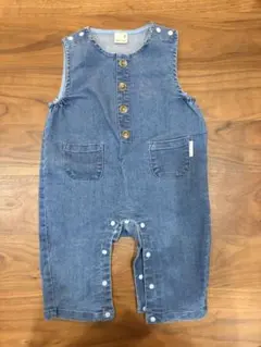 美品⭐︎petit main デニムロンパース