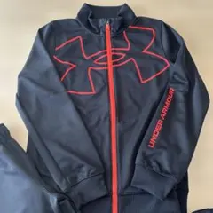UNDER ARMOUR ジャージセット ブラック/レッド140センチ