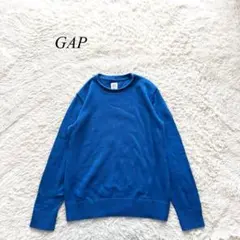 C6❤️専用❤️【ギャップ】ニット　長袖　クルーネック　青　XS 無地　カジュアル