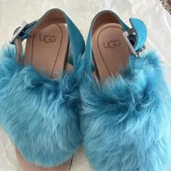 UGG ファーサンダル ブルー ストラップのサムネイル