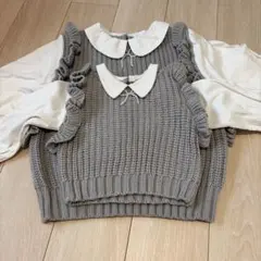 petit main . LIEN 親子リンクコーデ ニットベスト　セット