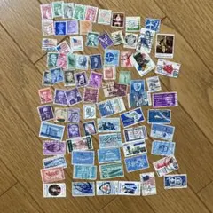 アメリカ、海外の使用済切手 80枚