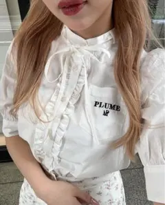 one after another NICE CLAUP / ボウタイブラウス