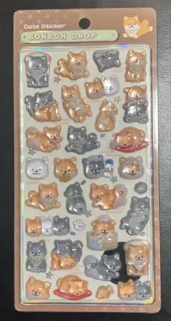 【正規品】和柄 ボンボンドロップシール 柴犬　ほっこり　第二弾
