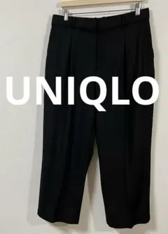 ユニクロ　タックワイドパンツ　レディース　XXLサイズ　ブラック　美品