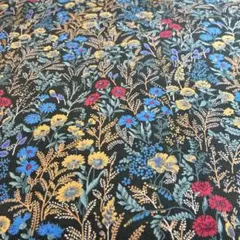 【1m】花柄 コーデュロイ生地 ボタニカル COTTON こばやし