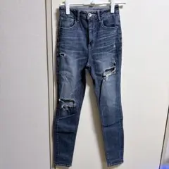 rienda ストレッチ　デニム　パンツ　25