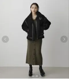 AZUL by moussy 黒 B-3ボアジャケット 完売品 ！格安！レア！