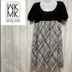 ミッシェルクラン ロングワンピース 切り替え　ニットワンピース