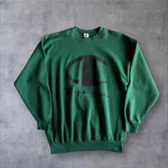 希少デカロゴ90年代 CHAMPION チャンピオン スウェット グリーンXXL