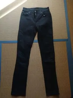 ヌーディージーンズ　シンフィン　コーティングブラックデニム 　サイズ27