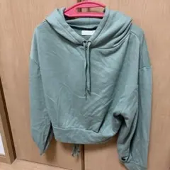 CECIL McBEE グリーン フード付き パーカー