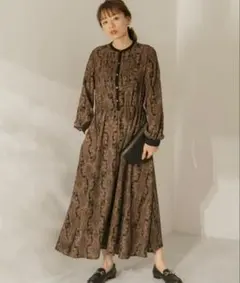 URBAN RESEARCH Sonny Label ダマスクプリントワンピース