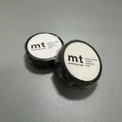 2個カモ井 mt マスキングテープ15mm×7mマットブラックMT01P207R
