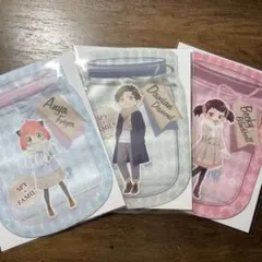 スパイファミリー アーニャ ダミアン ベッキー 3個セットジッパーバッグ