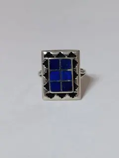 p*i様 ラピスラズリ　インレイ　リング　12号　ヴィンテージ