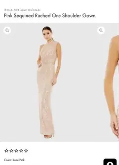 Ieena for Mac Duggal ワンショルダー スパンコールガウンのサムネイル