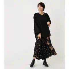 【美品】 AZUL by MOUSSY マキシ丈 フレアスカート 花柄 Mサイズ