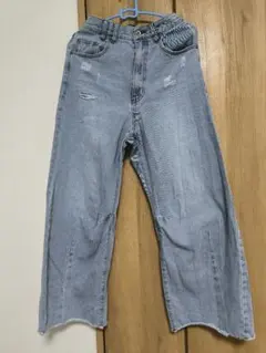 w closet 裾フリンジカーブデニムパンツのサムネイル