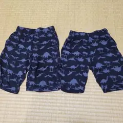 新品同様！美品！男の子☆２枚セット 恐竜柄 ハーフパンツ 100cm、110cm