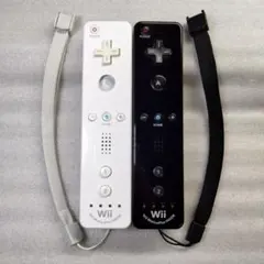 Wiiリモコンプラス（ホワイト・ブラック）ストラップ付き