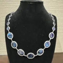 ヴィンテージネックレス　青系