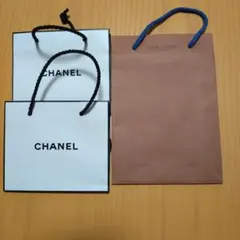 CHANEL・LOUIS VUITTON ロゴ入り紙袋3点セット