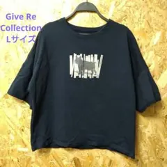Give Re-Collection　生地厚め　Tシャツ　猫　紺色　Lサイズのサムネイル