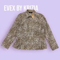 EVEX BY KRIZIA ヒョウ柄 長袖 ブラウス サイズ40 S-1660のサムネイル