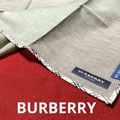 BURBERRY 大判ハンカチーフ　グリーン　ノバチェック　未使用シール付