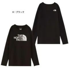 THE NORTH FACE ブラック ロングスリーブGTDロゴクルー