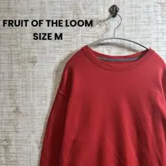 FRUIT OF THE LOOM レッド クルーネックスウェット M