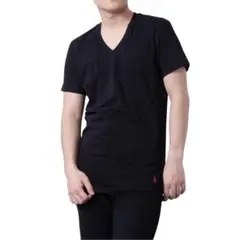 【XL/新品】ポロ ラルフローレン メンズ VネックTシャツ ロゴ刺繍 綿100