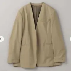 UNITED ARROWS ノーカラージャケット M ベージュ