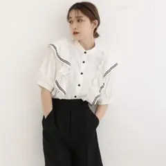 【新品未使用】NICE CLAUP マリンブラウス