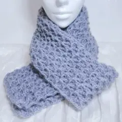 ハンドメイド＊マフラー＊かぎ針編み＊パープル