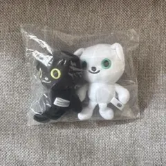 クロネコヤマト 黒猫 白猫 ぬいぐるみ マスコット 2体セット