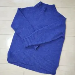 【GU】美品✨️紫色タートルネックセーター