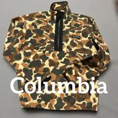 【人気】コロンビア ハーフジップ フリース ダックカモ柄 迷彩 Lサイズ