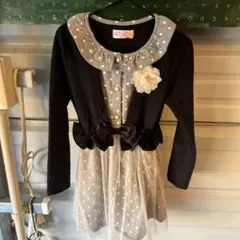 №6 キッズ ドット柄フォーマルドレス