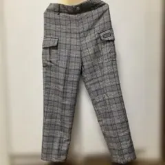 165 ピンクラテ グレンチェック ウエストゴム パンツ イージーパンツ2回着用