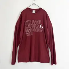 MIZUNO KATSUTA MARATHON 2019 ロンT　ボルドー　M
