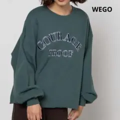 美品 WEGO グリーン ドルマン プルオーバー スウェット M