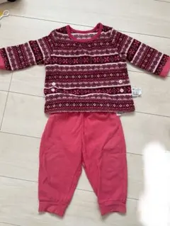 フリースベビーパジャマ上下セット80㎝